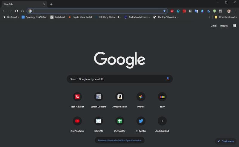 chrome desktop dark mode