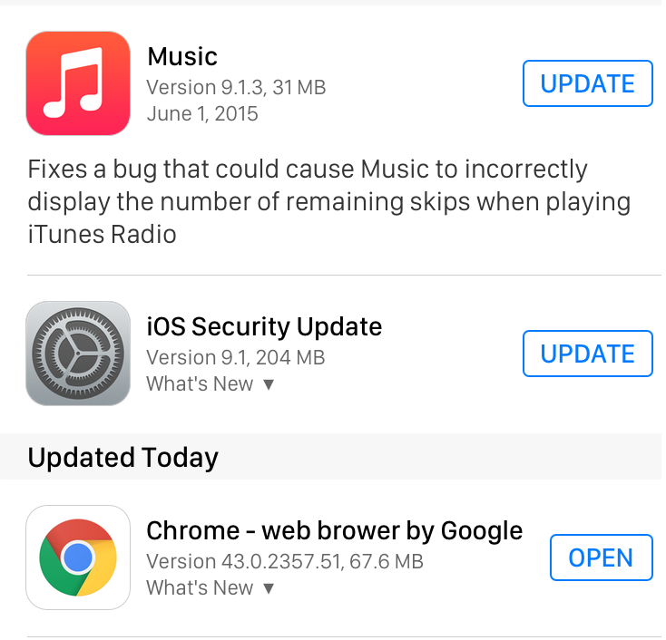 chrome updat ios