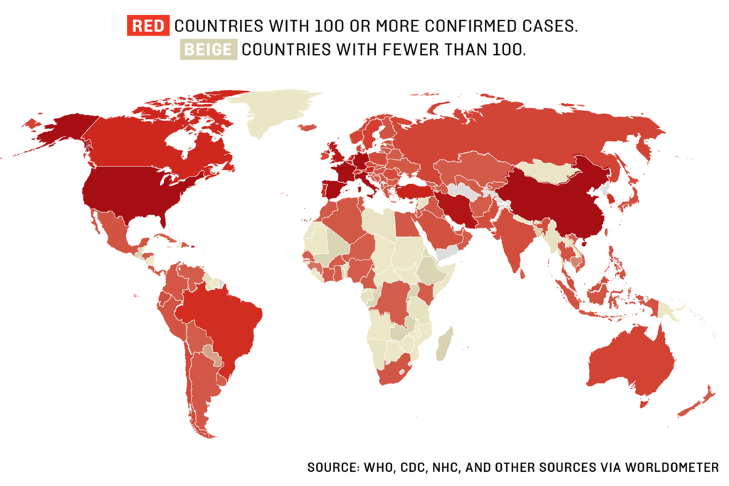 coronavirus map