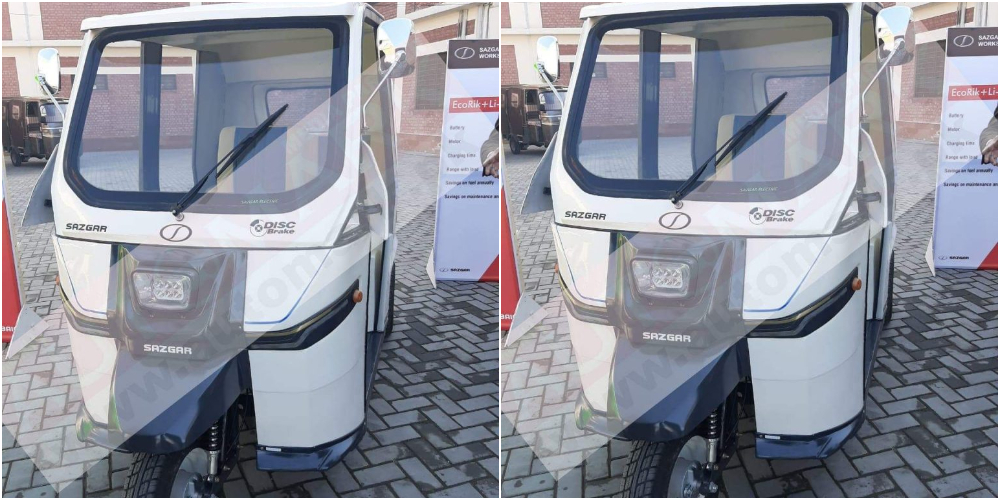 Sazgar unveils the World’s first 3-Wheeler Electric Rickshaw