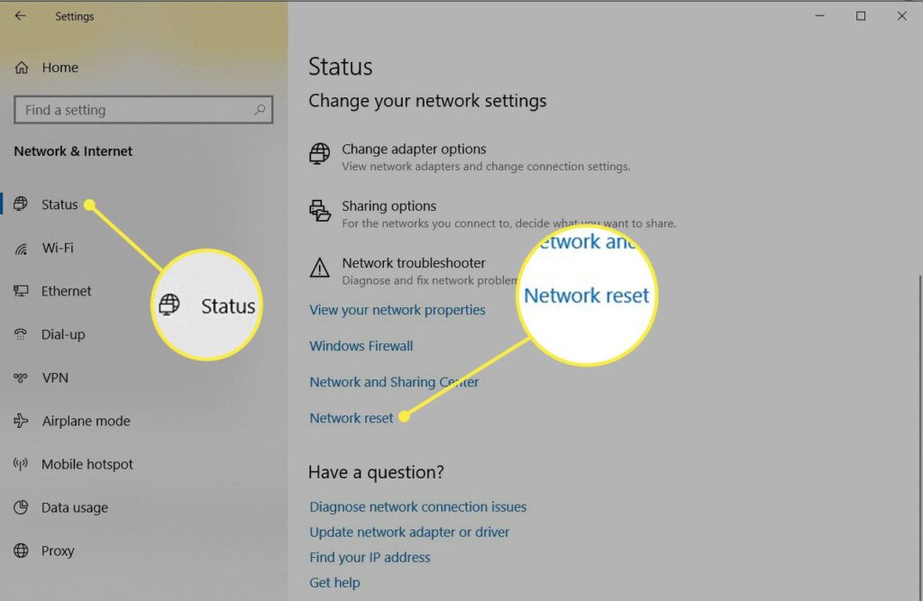 Reset WiFi Settings