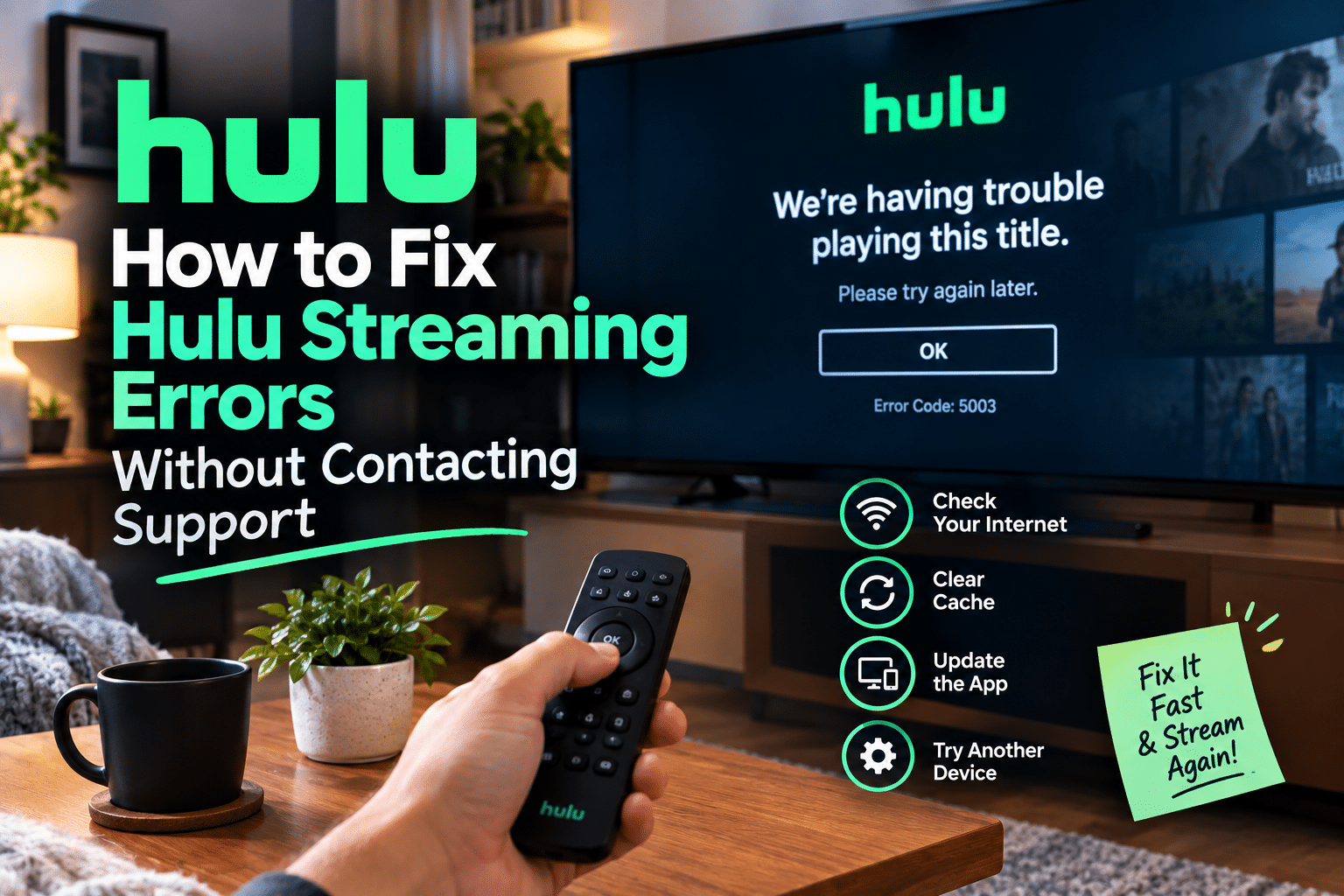 How to Fix Hulu Streaming Errors Without Contacting Support