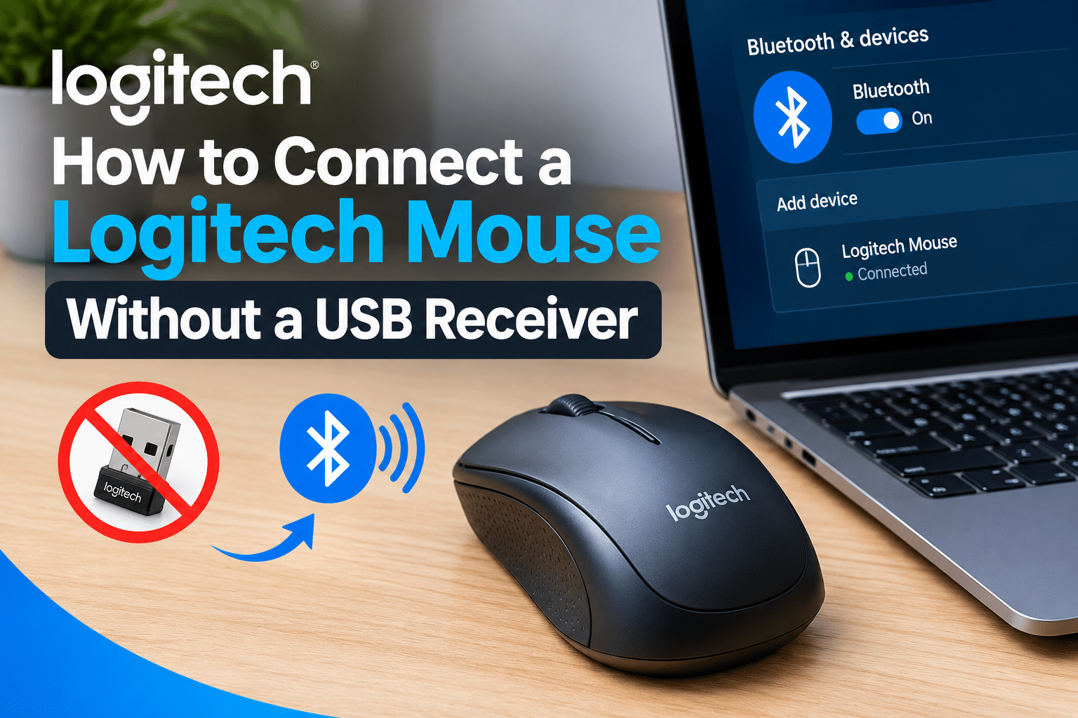 How to Connect a Logitech Mouse Without a USB Receiver