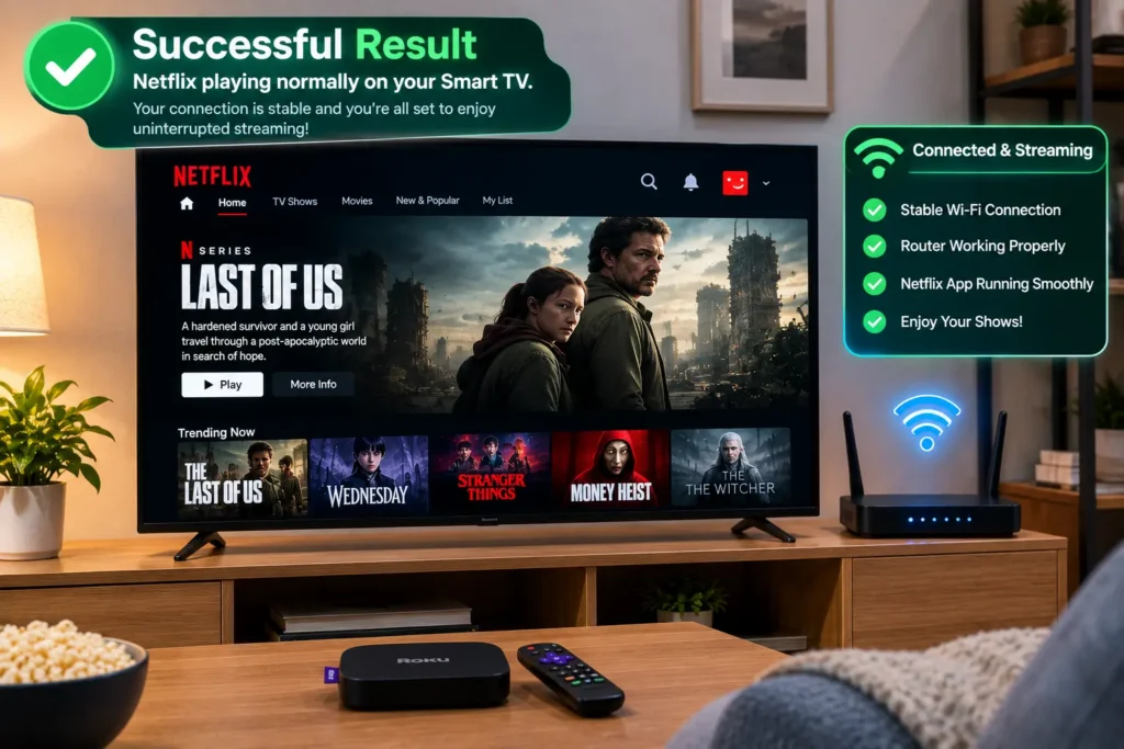 Netflix working normally after fixing NW-2-5
