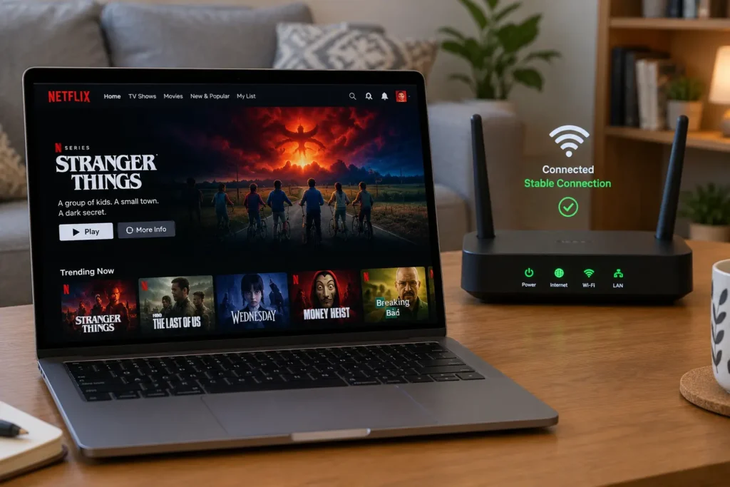 Checking internet connection when Netflix playback fails