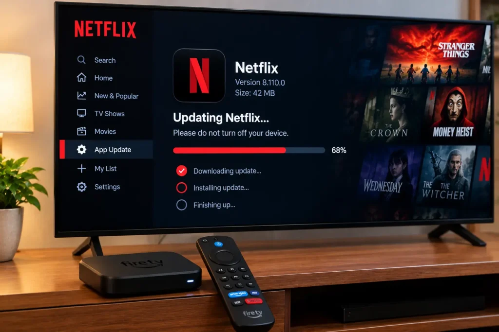 Updating Netflix app to fix UI-800-3 error
