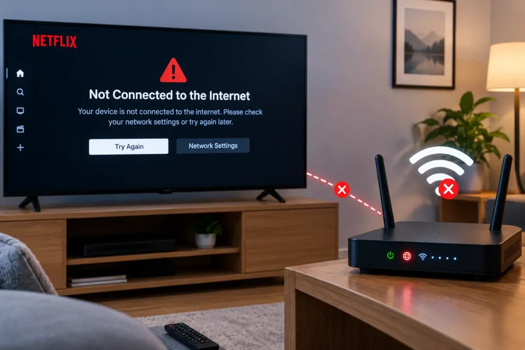Checking network connection to fix Netflix NW-2-5