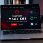 Netflix Error Code M7361-1253 displayed on a laptop
