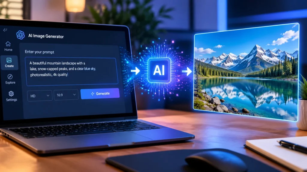 AI prompt generating a digital image